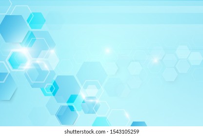 Descripción general de la tecnología de formas geométricas digital de alta tecnología. Espacio para el texto
