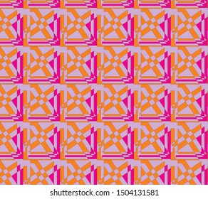 Abstract geometric shape textile pattern design and for decorative background and wallpaper 