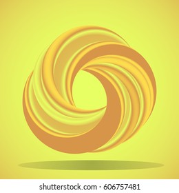 Abstract geometric shape with torus-like figure