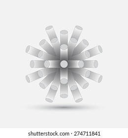 Abstract geometric shape, vector