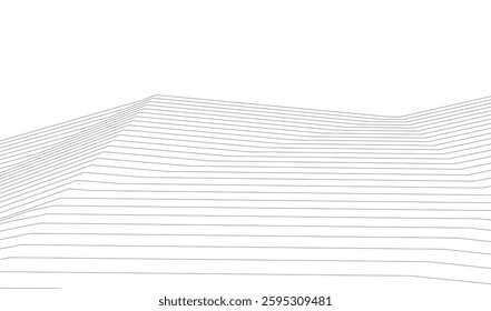 Abstract geometric shape - vector 3d drawing