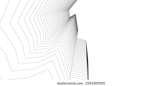 Abstract geometric shape - vector 3d drawing