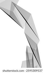 Abstract geometric shape - vector 3d drawing