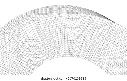 Forma geométrica abstrata. Desenho vetorial 3d