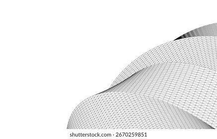 Forma geométrica abstrata. Desenho vetorial 3d