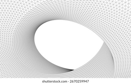 Abstract geometric shape. Vector 3d drawing