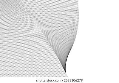 Abstract geometric shape vector 3d illustration. Architectural background