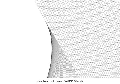 Abstract geometric shape vector 3d illustration. Architectural background