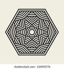 Abstract geometric shape. Vector illustration