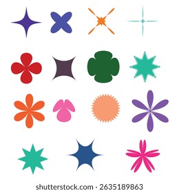 Abstract geometric shape vector illustration. Geometric elements set . Memphis background. 