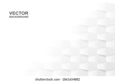 Abstrakt. geometrischer, weißer Hintergrund. Licht und Schatten .Vektorgrafik.