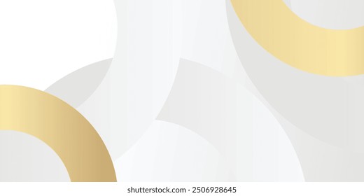 Abstrakte geometrische Form weißgoldener Hintergrund mit Licht und Schatten 3D für Präsentationsdesign geschichtet.