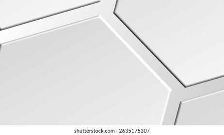 Abstract geometric shape white grey gradient background. Minimalist design