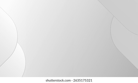 Forma geométrica abstrata fundo de gradiente cinza branco. Design minimalista