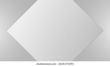 Abstract geometric shape white grey gradient background. Minimalist design