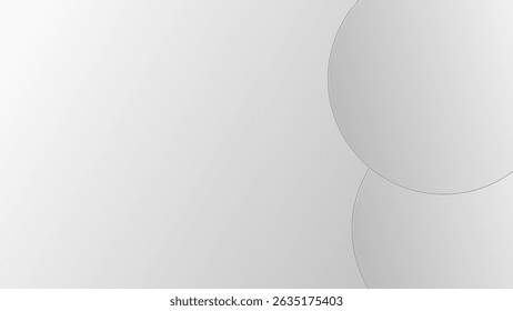 Abstract geometric shape white grey gradient background. Minimalist design