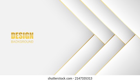 Abstract. Geometric shape white overlap background. Vector.