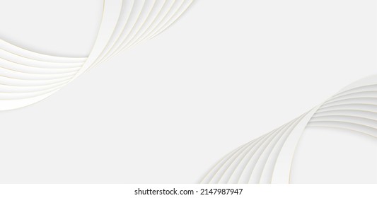 Abstract. Geometric shape white overlap background. Vector.