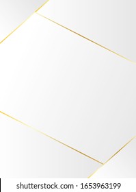 Abstract. geometric shape white-gold background ,light and shadow .Vector.