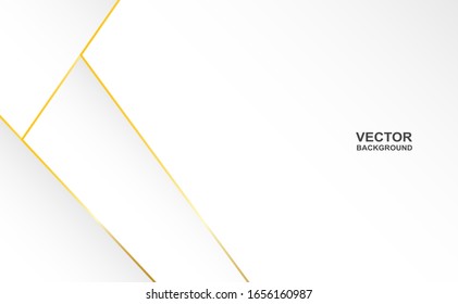 Abstract. geometric shape white-gold background ,light and shadow .Vector.