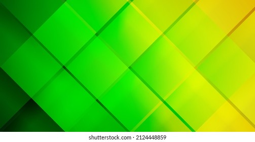 Abstract. Geometric shape yellow and green overlab background. Vector.