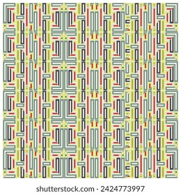 Abstract geometric shaper retro base print placement, seamless print vector file format best for paper and textile printing, both side repeat print.