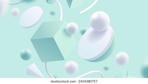 Abstrakte geometrische Formen 3D Hintergrund Vektorgrafik Design in EPS 10