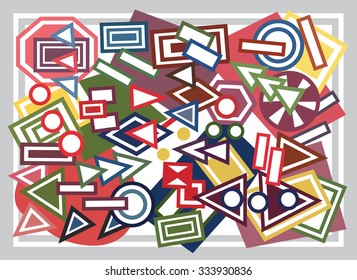 Abstract geometric shapes background