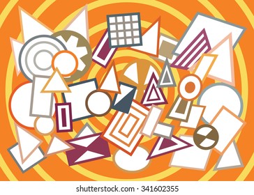 Abstract geometric shapes background