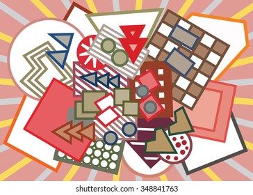 Abstract geometric shapes background