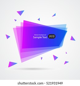 Abstract geometric shapes background with colorful design for text project used and copy space, isolated on white. EPS 10, vector illustration