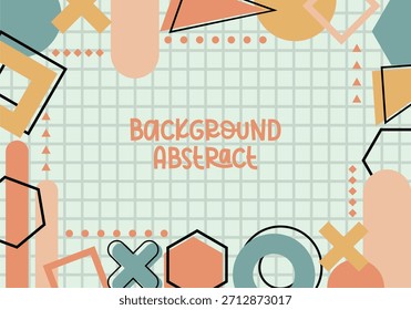 Abstract Geometric Shapes Background with Muted Tones