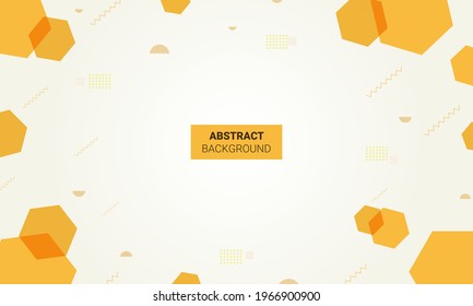 Abstract geometric shapes background with orange color.