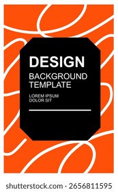  Fondo de Formas geométricas Abstractas. Forma de color naranja y negro. Elementos de diseño en colores juguetones. Para afiches, diseño de publicaciones en redes sociales, marca, volante. Ilustración vectorial