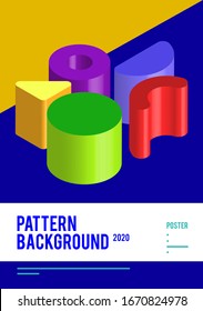 Abstract Geometric Shapes Background. Poster Art. Vector