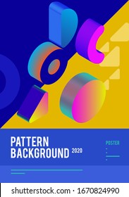 Fondo de formas geométricas abstractas. Vector artístico de afiches