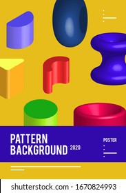 Abstract Geometric Shapes Background. Poster Art. Vector