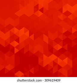 Fondo de formas geométricas abstractas con tonos de color rojo puro.