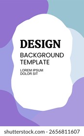 Abstract geometric shapes background. Purple and soft blue colour shape. Design elements in playful colours. For posters, layout social media post, branding, flyer. Vector illustration