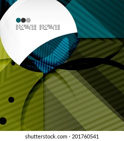 Abstract geometric shapes background - semicircle round glossy pieces in modern business composition