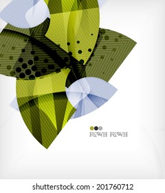 Abstract geometric shapes background - semicircle round glossy pieces in modern business composition