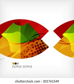 Resumen de formas geométricas fondo - piezas brillantes redondeadas semicirculares en la composición de negocios moderna