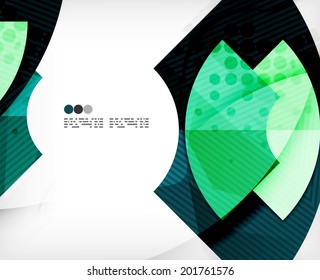 Abstract geometric shapes background - semicircle round glossy pieces in modern business composition
