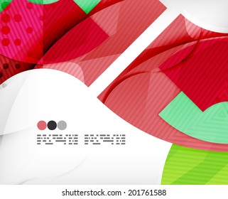 Abstract geometric shapes background - semicircle round glossy pieces in modern business composition