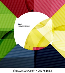 Abstract geometric shapes background - semicircle round glossy pieces in modern business composition