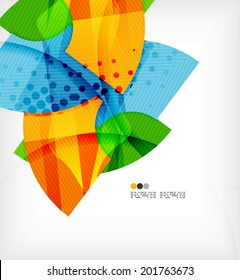 Abstract geometric shapes background - semicircle round glossy pieces in modern business composition