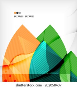 Abstract geometric shapes background - semicircle round glossy pieces in modern business composition