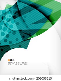 Abstract geometric shapes background - semicircle round glossy pieces in modern business composition