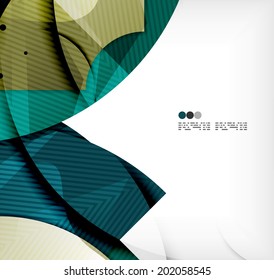 Abstract geometric shapes background - semicircle round glossy pieces in modern business composition