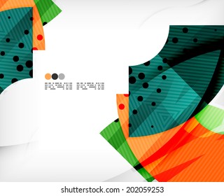 Abstract geometric shapes background - semicircle round glossy pieces in modern business composition